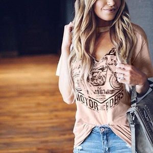 New! Women's Free Rider Blush Top Size S-XL